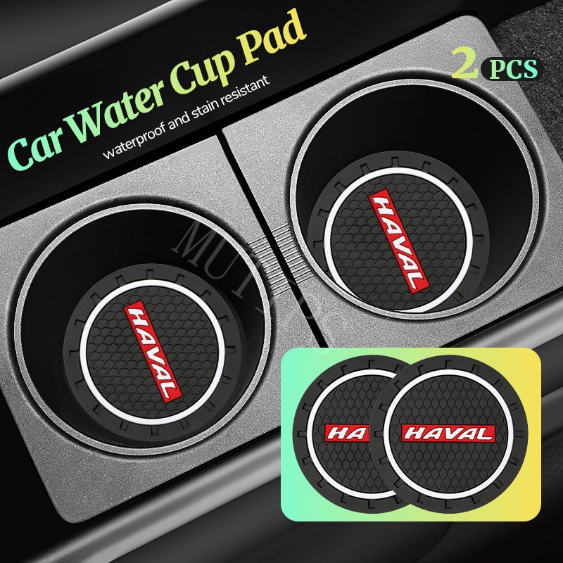 Haval 1/2Pcs Slot Cangkir Air Mobil Non Slip Mat Silicone Gel Pad Aksesoris Interior Untuk H2s H1 2022 2023 H5 M4 H9 H6 Jolion H2