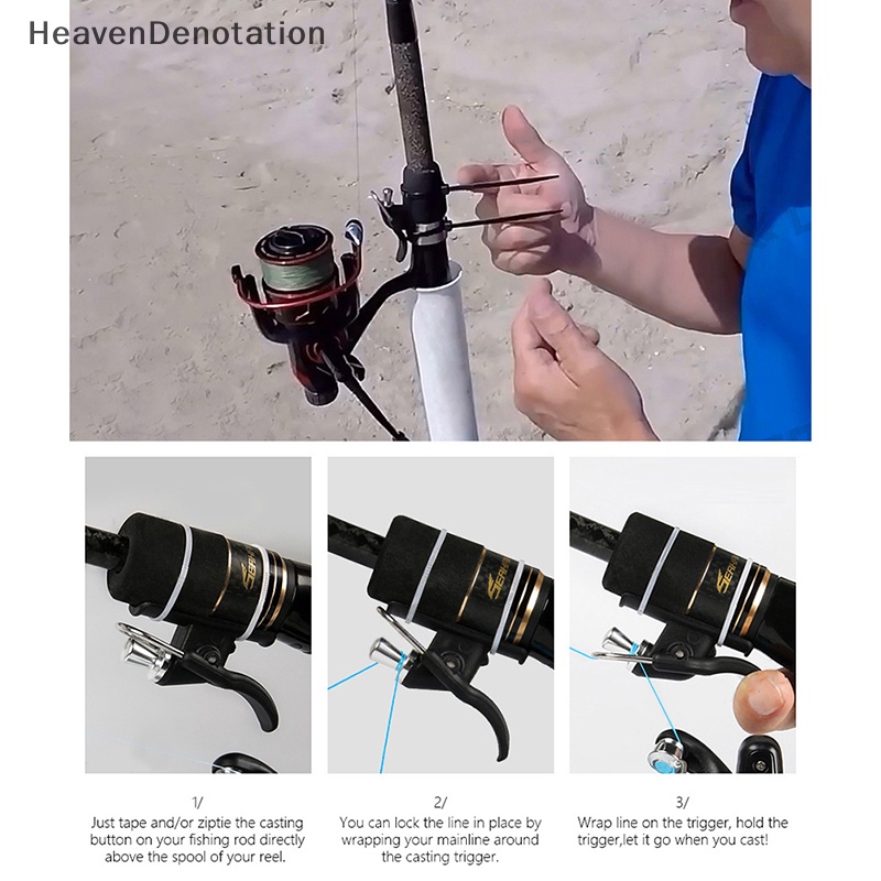 [HeavenDenotation] 1pc Baru Breakaway Marine Fishing Launch Gun Clamp Tombol Jempol Surfing Casg Trigger Barel Klip Ikan Jari Alat Pelindung HDV