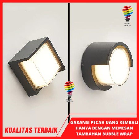 Lampu Dinding Bulat Outdoor 5 Watt Bulat Exterior Waterpoof 5W LAMPU HIAS TAMAN PILAR DINDING TEMBOK OUTDOOR MINIMALIS MEWAH