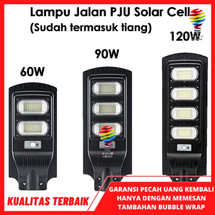 Lampu PJU Solar Cell 60W 90W 120W Tenaga Surya Outdoor