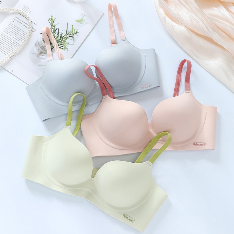 TUTULADY Bra Baru Seamless Push Up Tanpa Kawat Fashion Pakaian Dalam Wanita Olahraga Bra