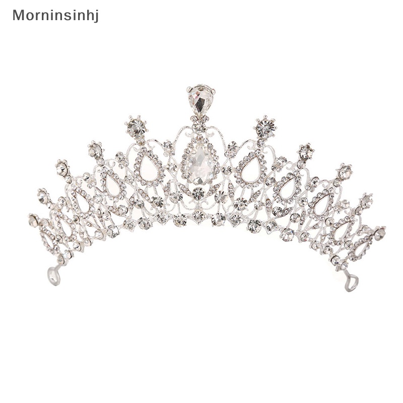 Mornin Bridal Wedding Kristal Bunga Tiara Mahkota Mutiara Berlian Imitasi Rambut Bando Tiaras id