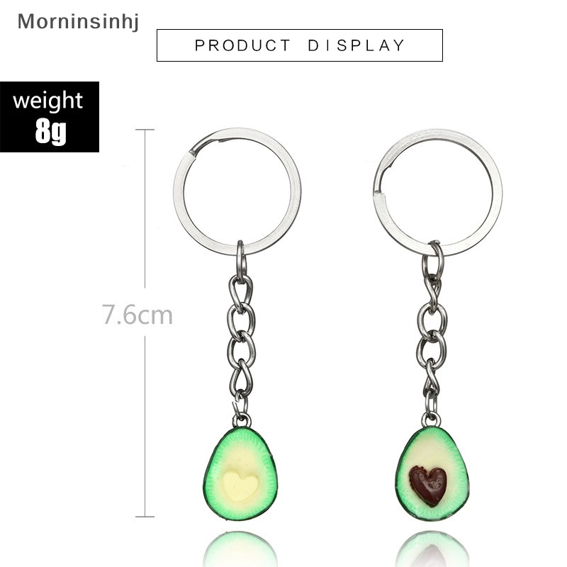 Mornin Simulasi Buah Alpukat Berbentuk Hati Gantungan Kunci Kreatif Alpukat Ransel Gantungan Kunci Liontin Fashion Perhiasan Key Ring Hadiah Teman id