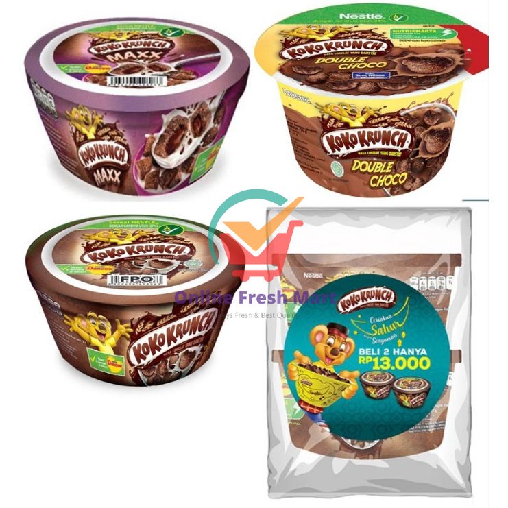 

KOKO KRUNCH Sereal putih & Double Choco maxx breakfast Cup mangkok - Online Fresh Mart Denpasar