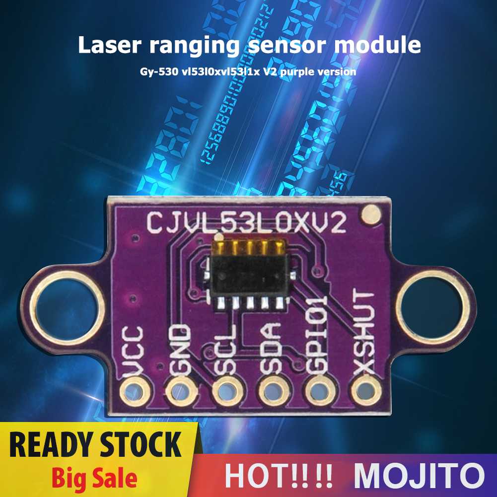 Vl53l0x Sensor Jarak Laser Time-of-Flight 3-5V ToF Modul Sensor Jarak Laser