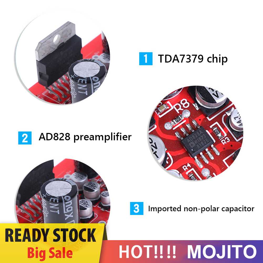 Tda7379 Papan Amplifier Dual Channel AD828 Preamp NE5532 Modul Listrik 2x39W