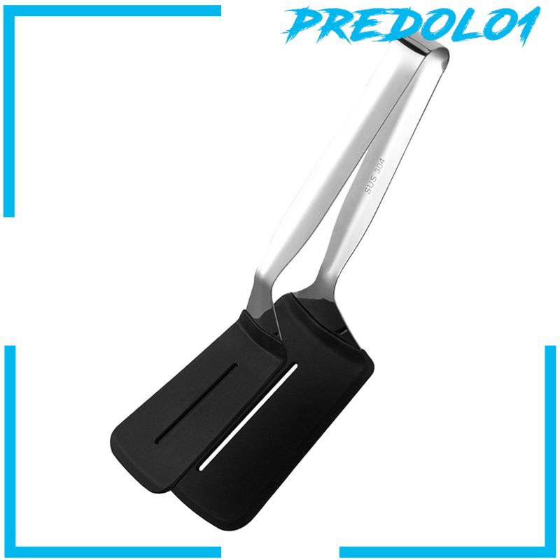 [Predolo1] Klip Steak Stainless Steel Silikon Penjepit Masak Dapur Untuk Pie Hamburger