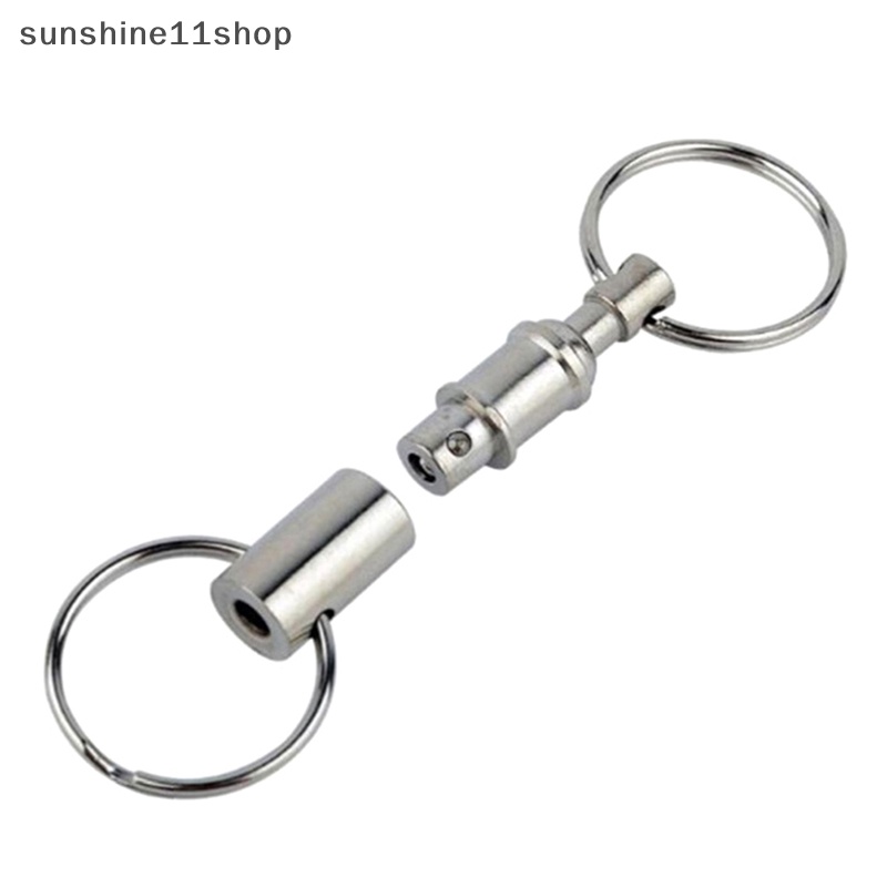 Sho Double Removable Key Ring Silver Gantungan Kunci Bisa Dilepas Quick Release Gantungan Kunci N