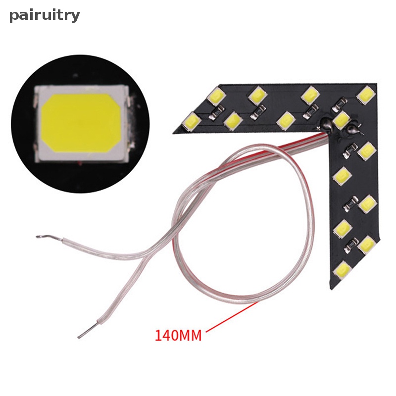 Prt 2PCS Lampu LED Mobil Spion Panah Panel Cahaya Spion Mobil Sein Hidden LED Sein Sein 12V 14SMD PRT