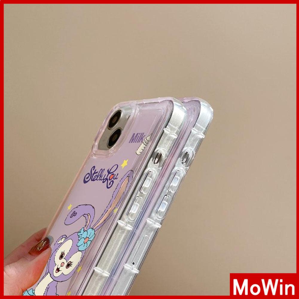 Case iPhone 14 Pro Max iPhone Case Bening Case TPU Soft Case Airbag Shockproof Lucu Ungu Kelinci Kompatibel dengan iPhone 13 Pro Max iPhone 12 Pro Max 11 8Plus 7Plus 6Plus XR XS