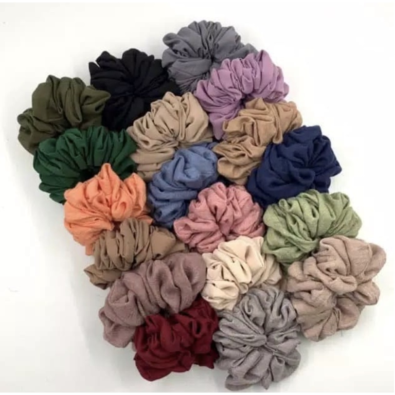 [ COD ] New 60+ Warna Daily Hijab Bella Square | Hijab Segi Empat Double Hycount | Hijab Segi Empat Bella Square-SCRUNCHIE RANDOM