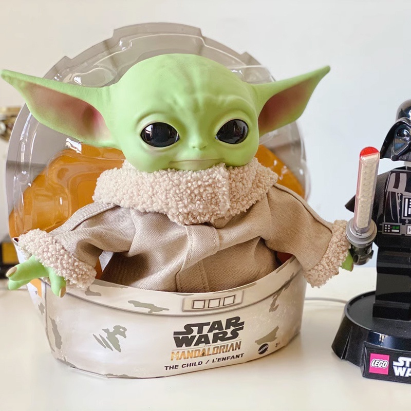 27cm Star Wars Anime Figure Yoda Baby Action Figurine Baju Dipakai Dan Lepas Patung Alien Mainan Ulang Tahun Anak