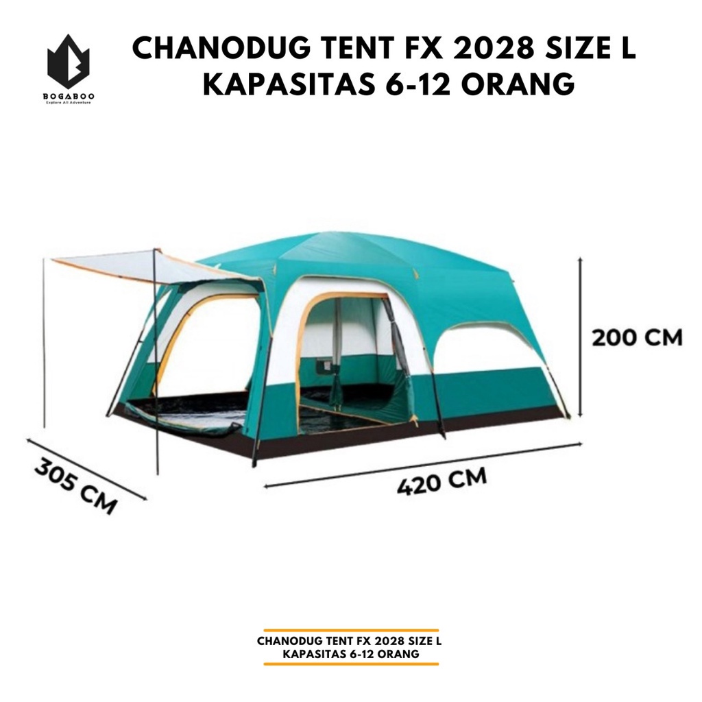Tenda family chanodug ragha 6 - 12 person - tenda tunnel - tenda keluarga - tenda family - tenda cam