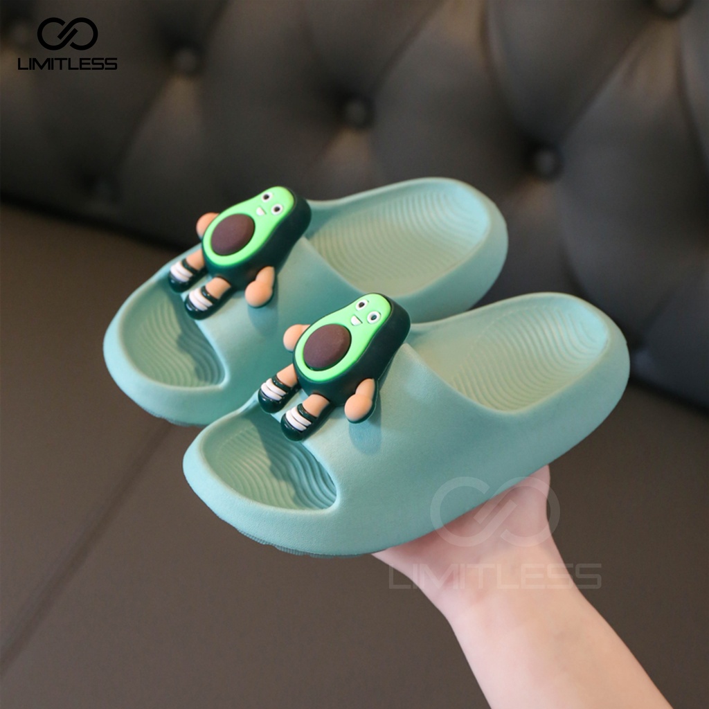 Sandal Slide Anak Gummy Trendy Kekinian Anti Slip Nyaman Sendal Slip On Kids Keren Indoor Outdoor Fashionable Terbaru