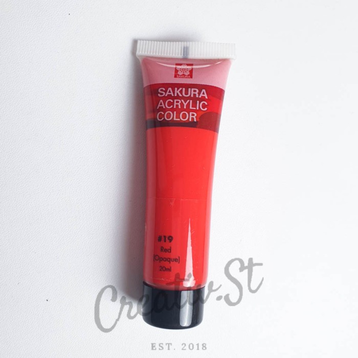 

Cat Acrylic Sakura 20 ml Paint Colour Part 1 Red Yellow Blue Purpl - 119 Carmine