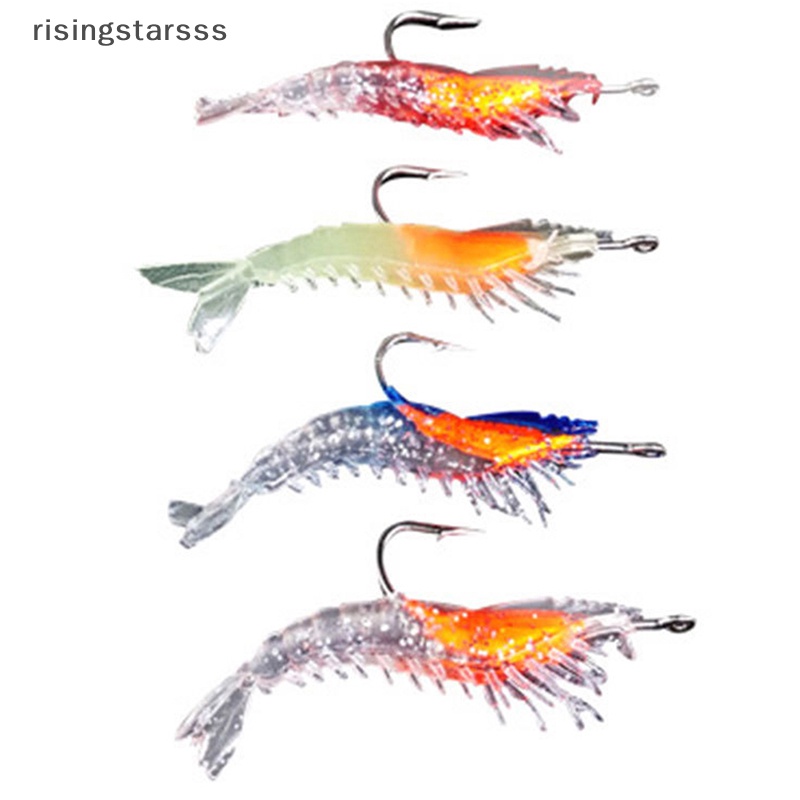 Rsid Span-new 3g-60mm 4warna Luminous Udang Cumi Malam Memancing Jigs Lure Bass Umpan Lembut Jelly