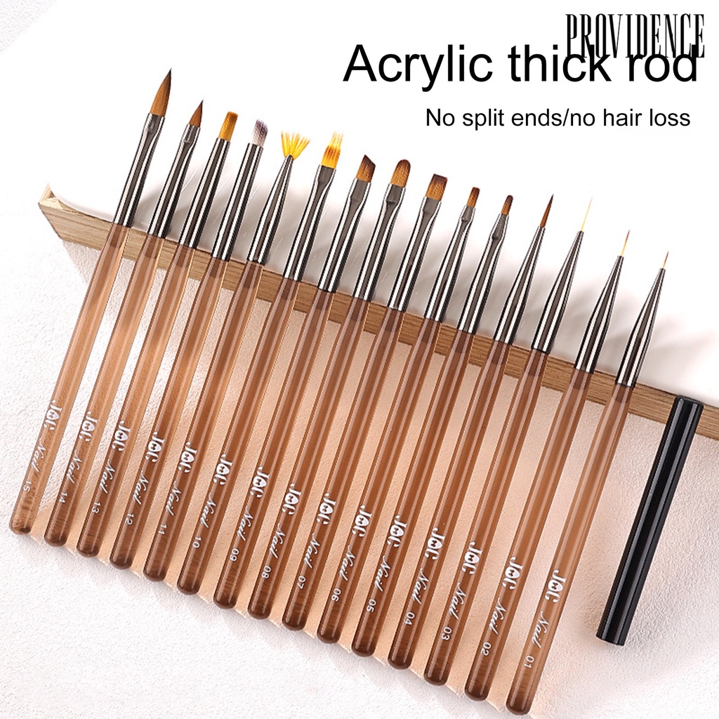 Providence Manicure Pensil Bulu Halus Ulet Tinggi Tidak Menyusut Dengan Tutup DIY Wol Nilon Grid Garis Lukisan Kuku Fototerapi Pena Kuku Salon Supply