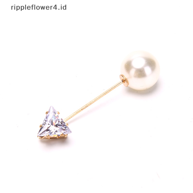 {rippleflower4.id} 10pcs Mutiara Bros Pengencang Pinggang Pin Anti-Cahaya Membuka Bawah Bros~