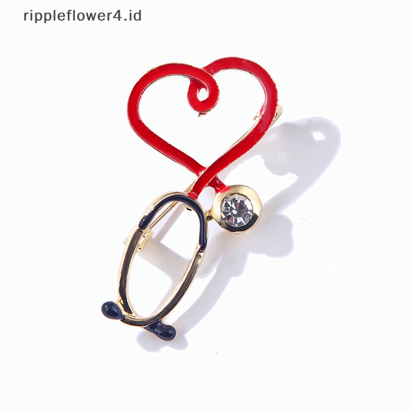 {rippleflower4.id} Bros Cinta Hati Tembaga Untuk Wanita Pria Bros Dokter Perawat~