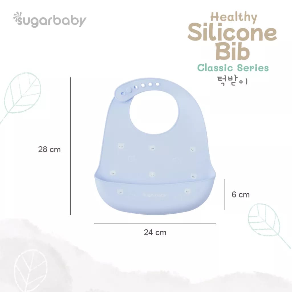 Sugar Baby Healthy Silicone Bib K-Series Celemek Bayi Slabber