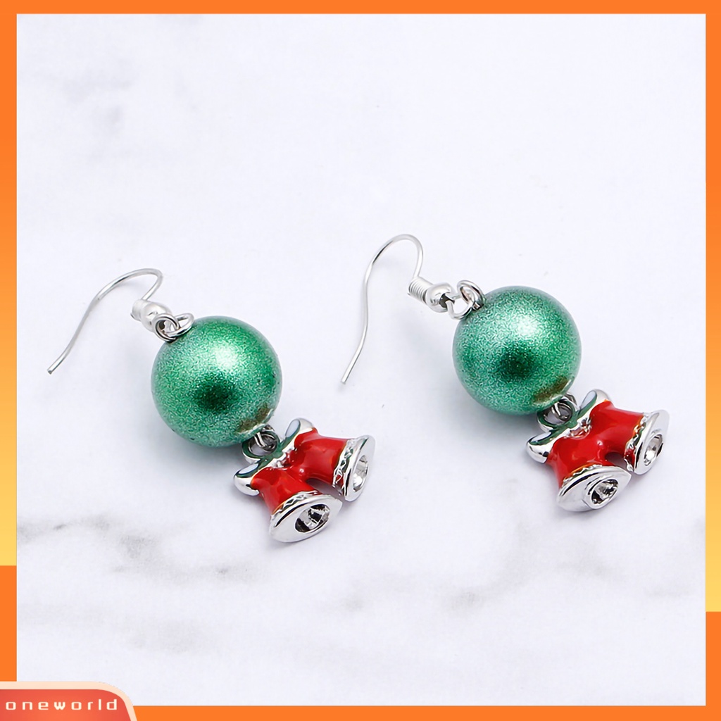 [WOD] 1pasang Anting Kait Santa Claus Lucu Wanita Kartun Hewan Menjuntai Anting Untuk Natal