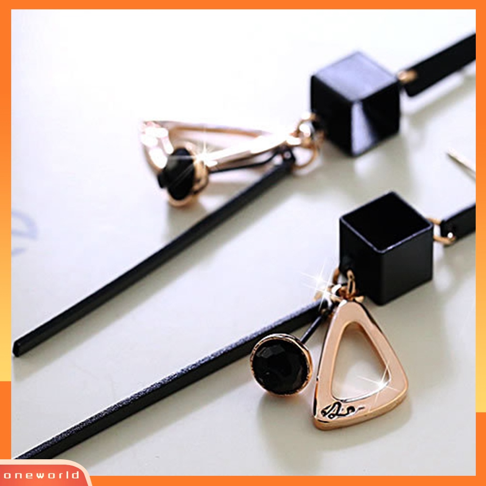 [WOD] Fashion Wanita Geometris Panjang Drop Ear Stud Earrings Menawan Perhiasan Hadiah