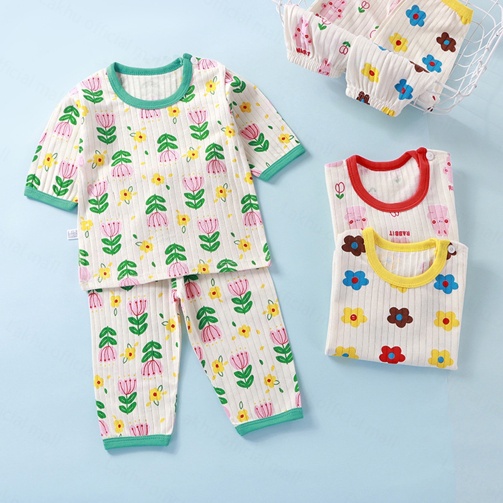 Lakhu Piyama Anak Unisex Baju Tidur Anak Lucu Piyama Anak Perempuan Laki Laki Import