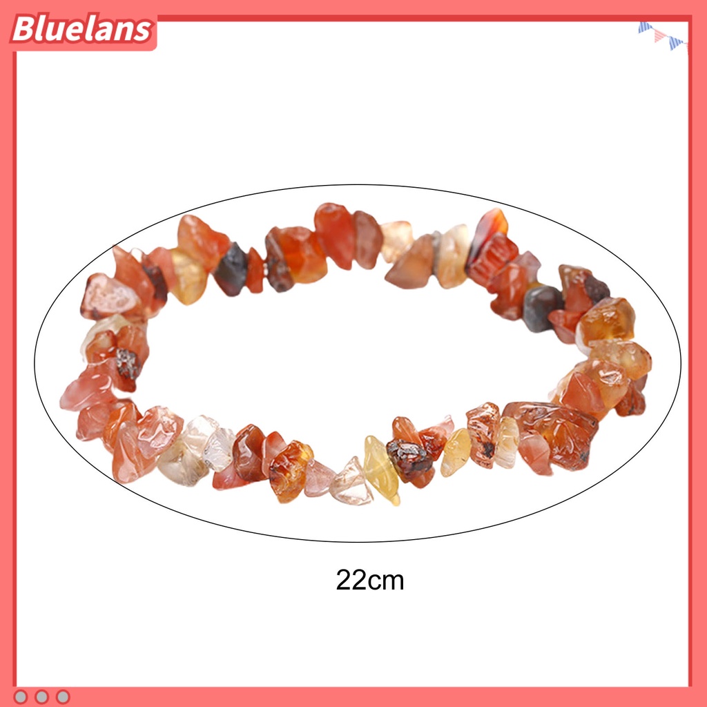[BLS] Tali Elastis Handmade Gelang Batu Ringan Tidak Teratur Permata Imitasi Wanita Gelang Tangan Dekorasi