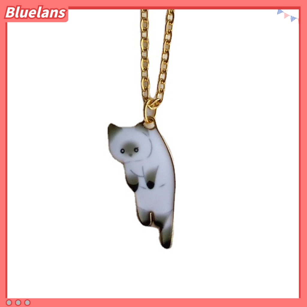[BLS] Wanita Kalung Elegan Gantung Cantik Anti Gores Kokoh Pakaian Sehari-Hari Alloy Kucing Lucu Rantai Kalung Perhiasan Aksesori
