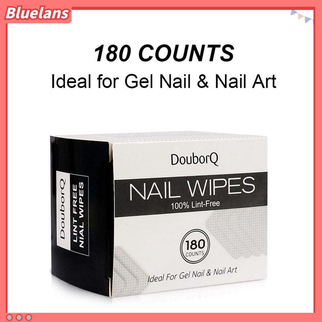 [BLM] 180/360pcs Nail Clean Pad Lint Free Gel Cuci Aksesoris Gel Kutek Cabut Sprei Katun Perlengkapan Kuku