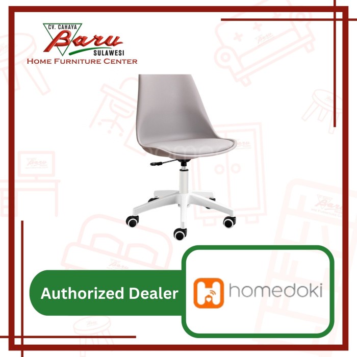 Kursi Kantor Ergonomis Homedoki HD043 - Hitam, Abu-Abu, Biru | Kursi Gaming