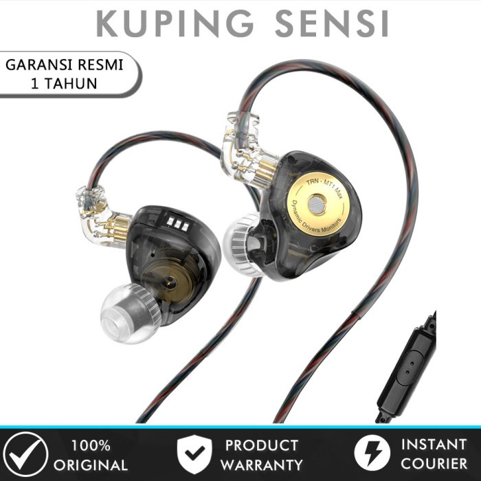TRN MT1 MAX Tuning HiFi Earphone Dual Magnet Driver Headset IEM Mic