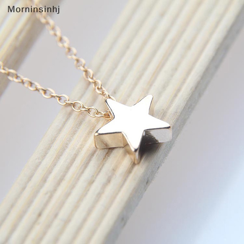 Mornin Baru Wanita Chocker Gold/Silver Warna Rantai Bintang Hati Choker Kalung Perhiasan Collares Jewelry Gift id