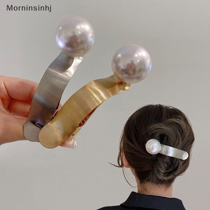 Mornin Fashion Metal Pearl Hair Clip Aksesoris Jepit Rambut id