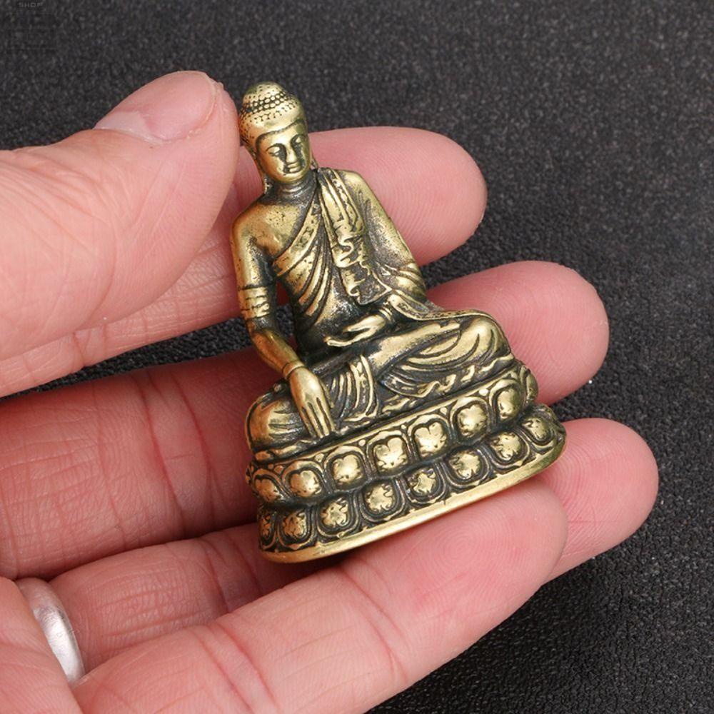 Patung Agustina Sakyamuni Mini Vintage Mudah Dibersihkan Ibadah Antik Untuk Koleksi Barang Antik Pernak Pernik Buddha Ukiran Mikro