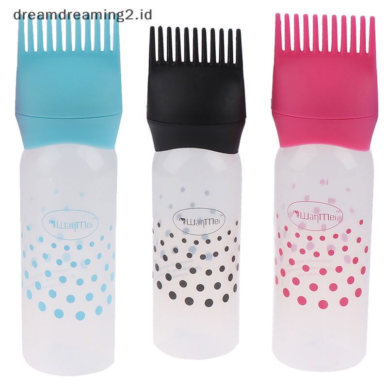 (drea) Botol Pewarna Rambut Shampoo Botol Aplikator Pewarna Rambut Dengan Gigi Sisir //