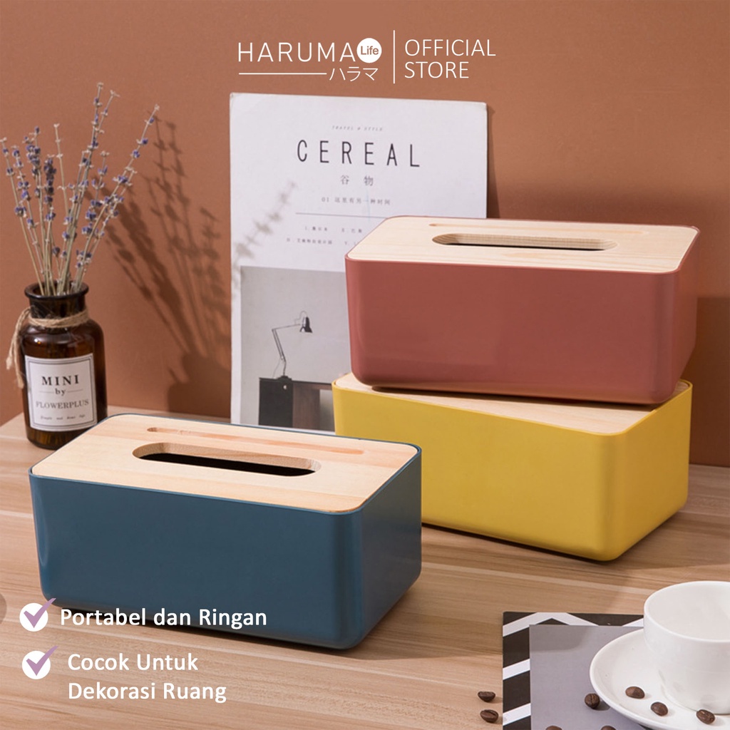 Tissue Box Wooden Cover / Tempat Tissue Cover Wooden / Kotak Tissue Cover Wooden