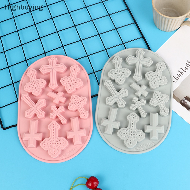 Hbid Cetakan Silang Silikon DIY Baking Tray Kue Coklat Permen Fondant Baking Mold Glory