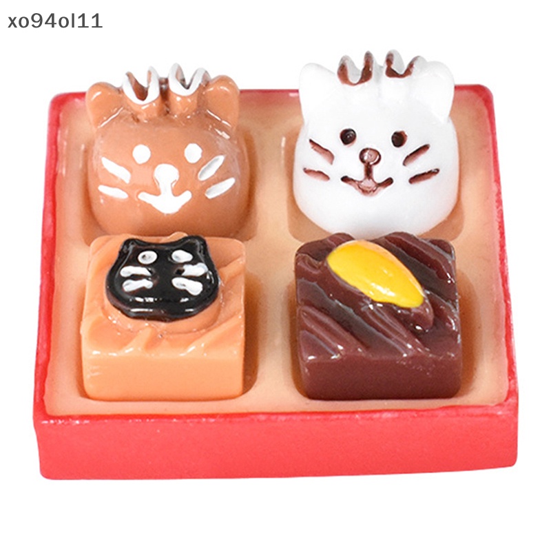 Xo 1set Model Pemandangan Rumah Boneka Dapur Dollhouse Bento Coklat Miniatur Snack OL