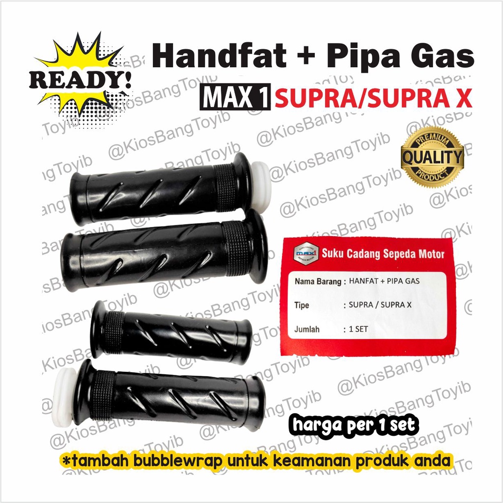 1pasang Handfat + Pipa Gas Handgrip Assy Honda SUPRA X (Max1)