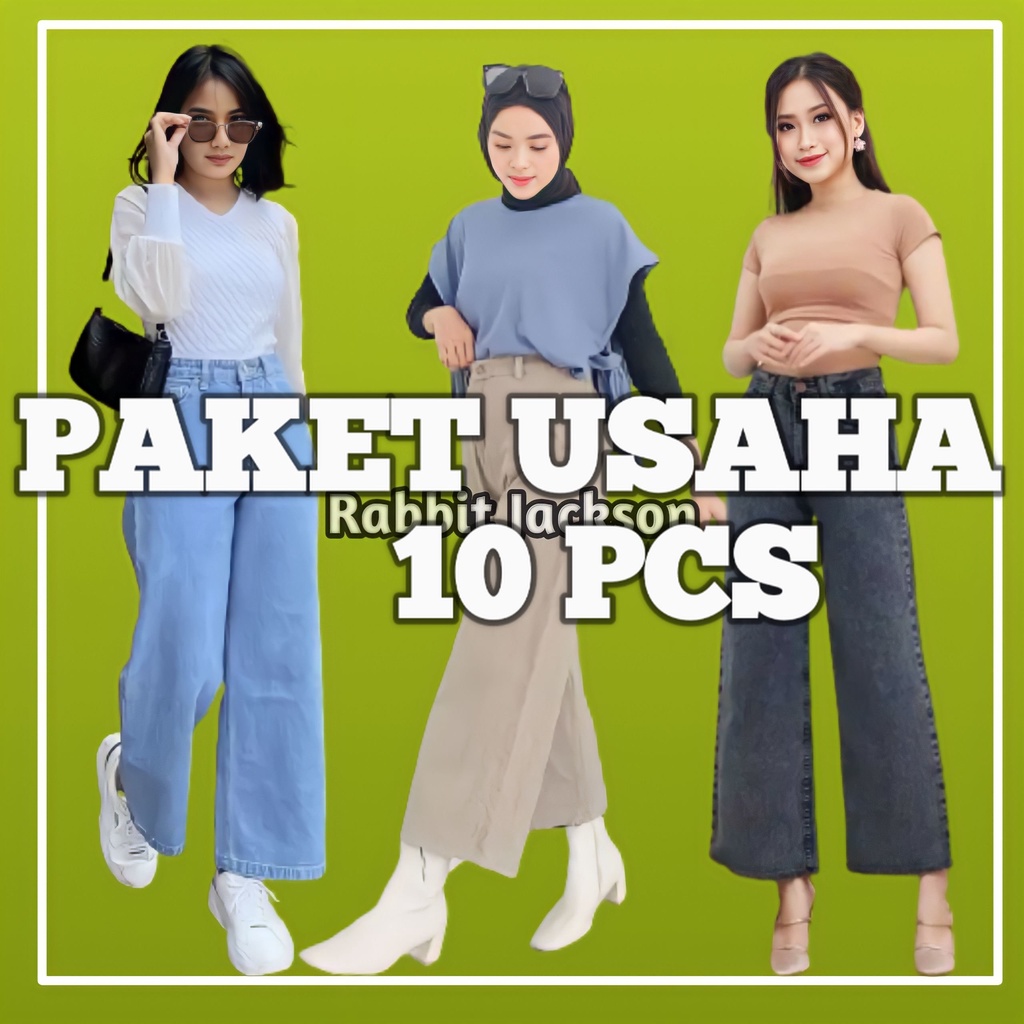 10 PCS PAKET USAHA KULOT JEANS