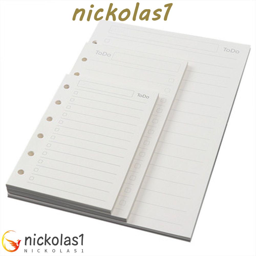 Nickolas1 Kertas Refill Weekly Grid Line 45lembar To do List Daily Planner A5 A6 A7 Binder Halaman Dalam