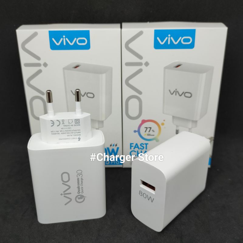 (Bergaransi) Adaptor Vivo V25PRO 80W Support Fast Charging Flash Charge Batok Vivo Fast Charging