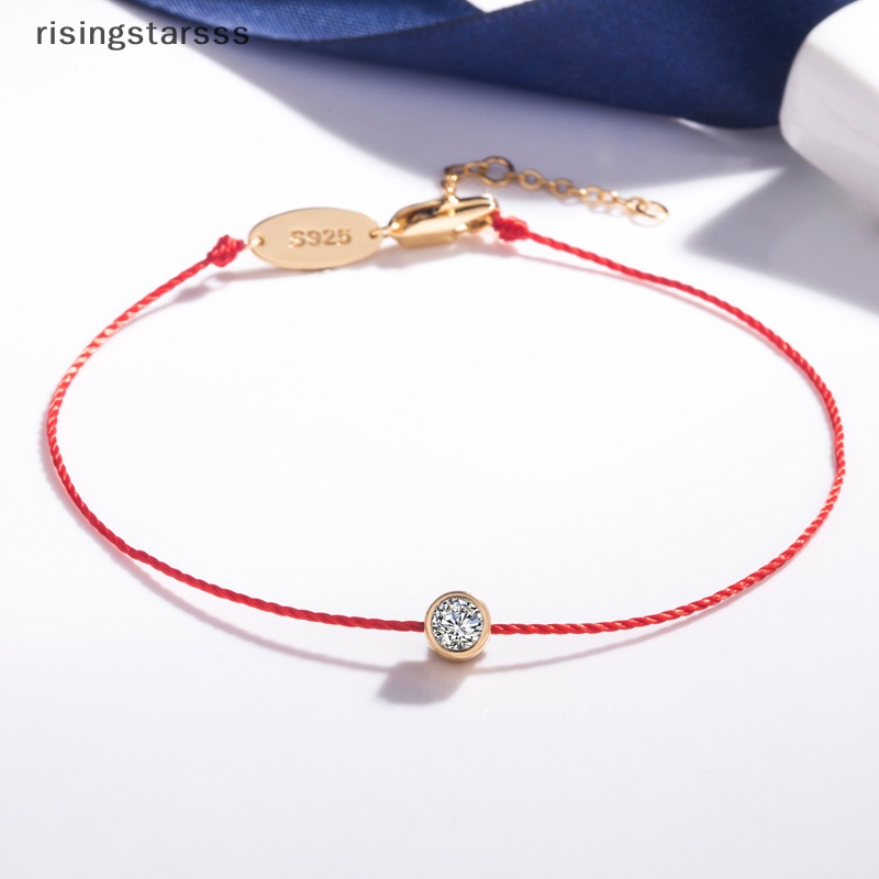 Rsid Span-new Gelang Tali Merah Zirkon Gelang Handmade Perhiasan Tali Pulseira Hadiah Untuk Wanita Jelly