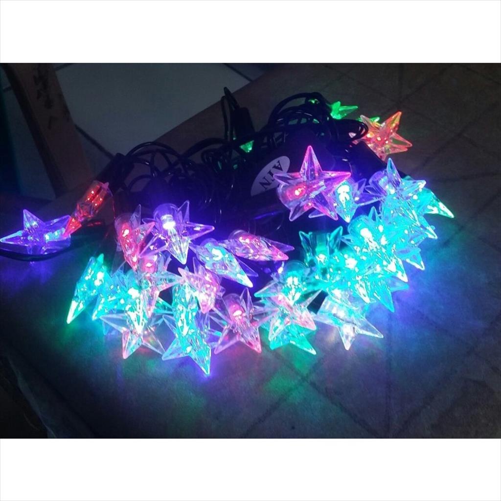 Lampu Tumblr Lampu Hias Natal LED Rainbow Model Bintang Panjang 10m