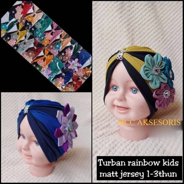 MCC Turban anak rainbow #turbanbaby TERBARU