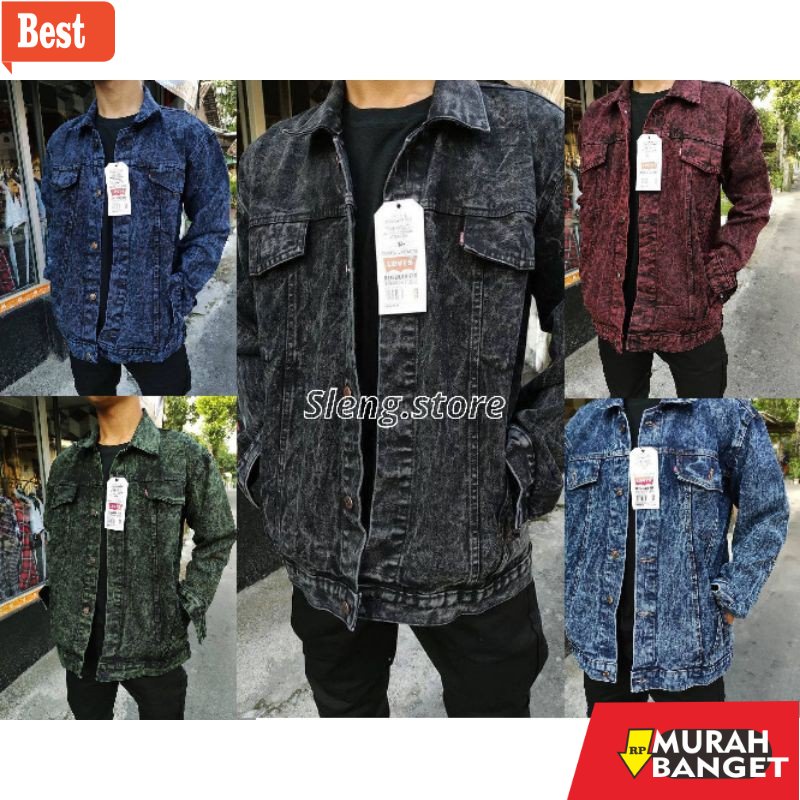 Jaket denim pria terbaru- Jaket Jeans Pria Jaket Denim Pria Dan Wanita Bahan Jeans Denim Tebal Premi