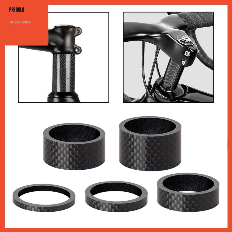 [Predolo] Set Spacer Mesin Cuci Batang Headset Sepeda Serat Karbon1 1/8&quot;