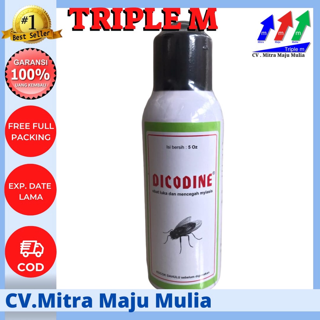 DICODINE spray 50 ml obat luka Hewan bebas lalat - GUSANEX Mini