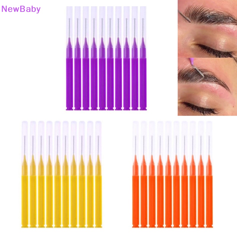 Newbaby 10pcs Microbrush Aplikators Eyelash Extensions Sikat Pembersih Lem Bulu Mata ID